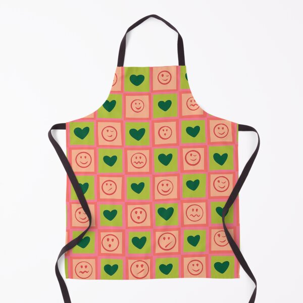Item preview, Hearts and smiles checkered pattern  designed and sold by Thalia Roman.