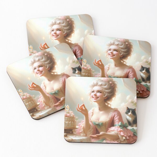 Item preview, Rococo Birthday Elegance: Lady with Cake designed and sold by DeenaDee.