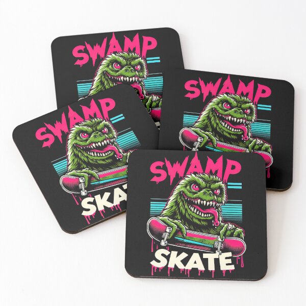 Item preview, Skateboarding Swamp Monster Swamp Creature Boarder Graphic designed and sold by SpookshowDesign.