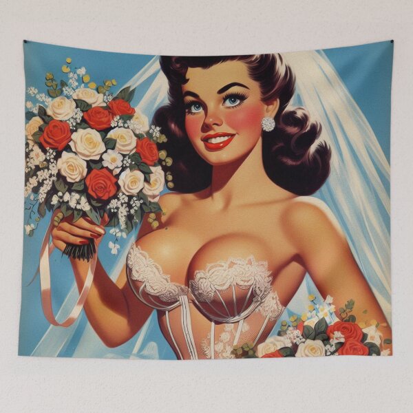 Item preview, Retro Bride Pin Up designed and sold by PulpVintage.