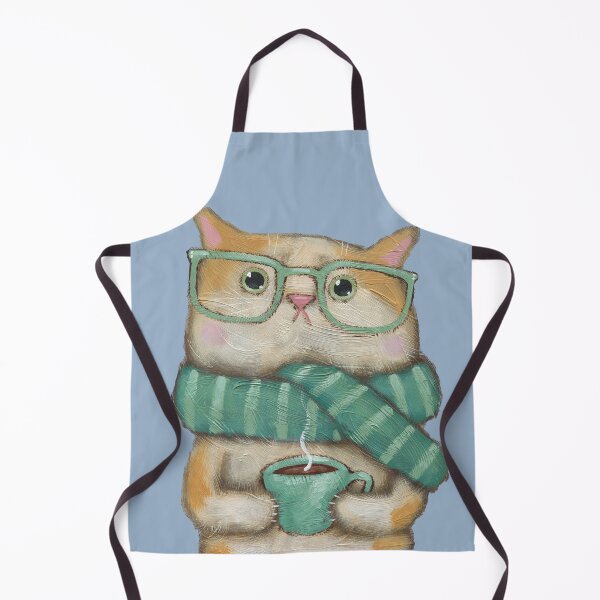 Item preview, Kitty With A Cup of Coffee designed and sold by KilkennyCat Art.