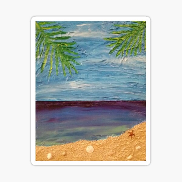 Ocean Scene Painting Sticker