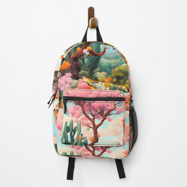 Item preview, Comic book landscape trees in flower, plants in flower, birds designed and sold by janjacbu.