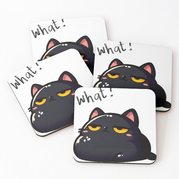 Item preview, What!! black cat designed and sold by ZillaGoodBear.
