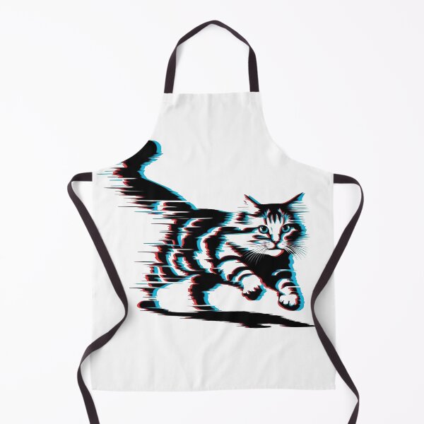 Item preview, Pouncing glitch cat designed and sold by Inkstorm-London.