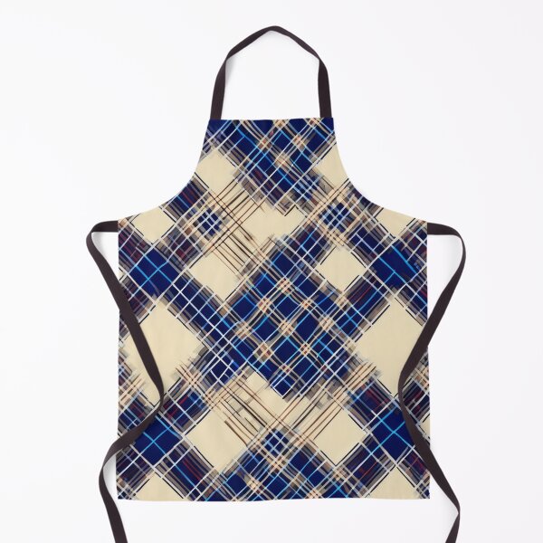 Item preview, Abstract Blue and Beige Splotch Plaid Be Unique! designed and sold by ZipperDragon88.