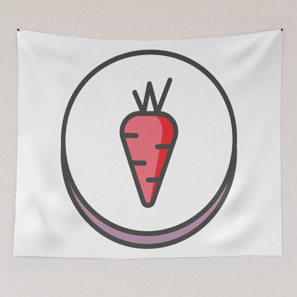 Aperçu de l'œuvre Emblème de logo de carotte rouge Foodietoon créée et vendue par ProjectX23.
