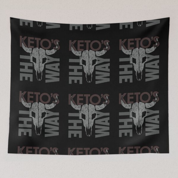 Item preview, Galactic Keto Vibes: Unleash the Force with "Ketos's THE WAY" Beef Cow Skull Design! designed and sold by pelagio.