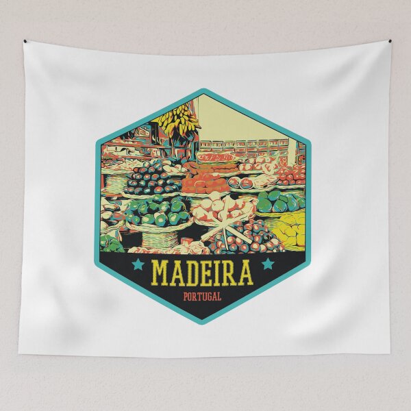 Item preview, Funchal Exotic Fruit Market Illustration - Tropical Tastes of Madeira designed and sold by Lemomo-artworks.