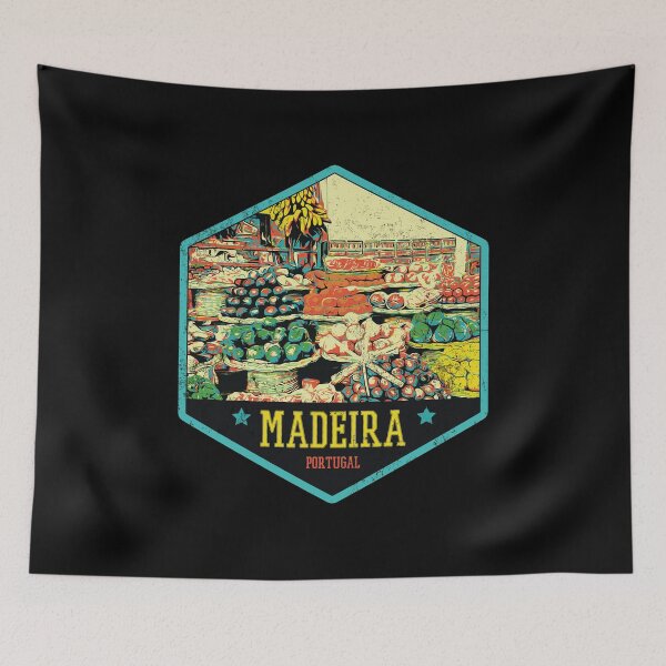 Item preview, Funchal Exotic Fruit Market Illustration - Tropical Tastes of Madeira designed and sold by Lemomo-artworks.