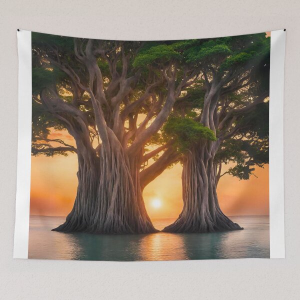Item preview, Majestic Twin Banyan Tree Sunset designed and sold by Fredster1966.