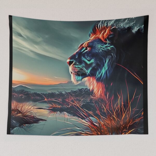 Item preview, Stunning Art Realism Painting Amazing Noble Lion World C115-02 designed and sold by MPCFICTION.