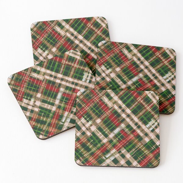 Item preview, Abstract Plaid Green Red and White Be Unique! designed and sold by ZipperDragon88.