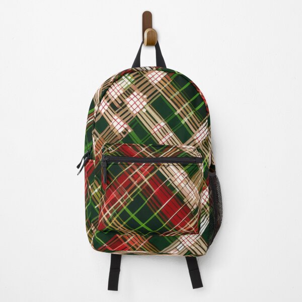Item preview, Abstract Plaid Green Red and White Be Unique! designed and sold by ZipperDragon88.