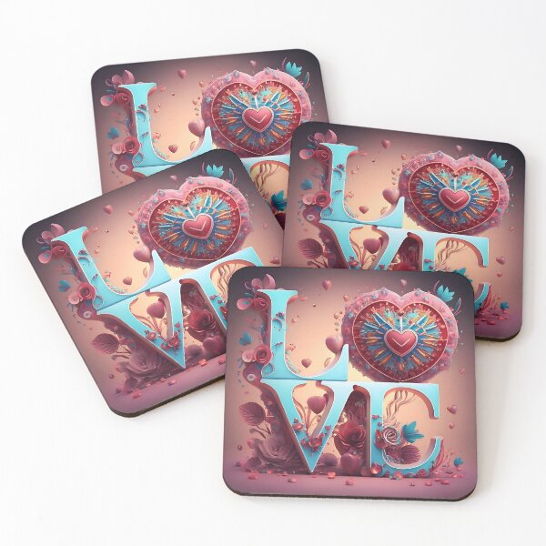 Item preview, “LOVE” 3D Block Typography Valentine’s Day Design designed and sold by Lisa Pearlman.