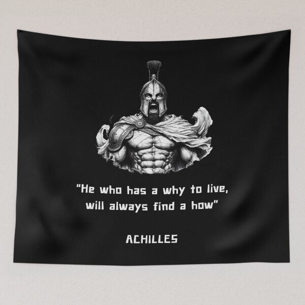 Item preview, Achilles philosophy quote for Gladiators designed and sold by CachoGlorious.