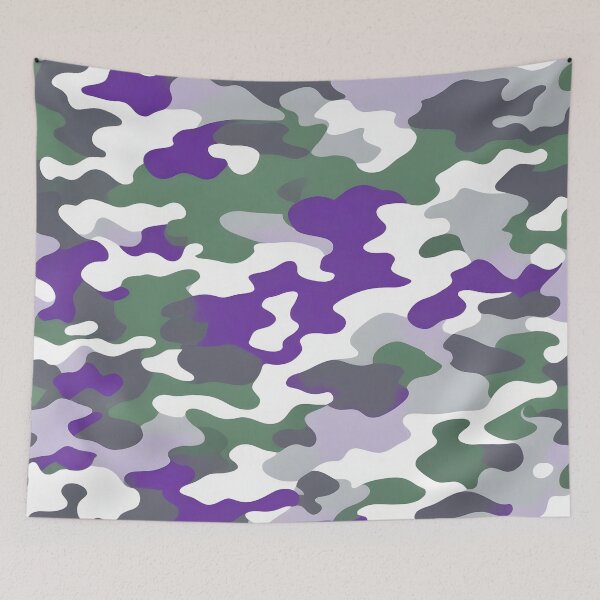 Aperçu de l'œuvre Imprimé camouflage vert olive et violet créée et vendue par TheCamoShop.