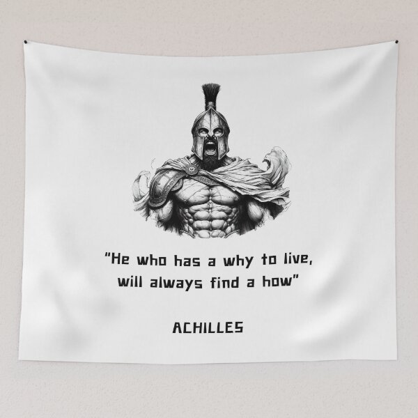 Item preview, Achilles philosophy quote for Gladiators designed and sold by CachoGlorious.