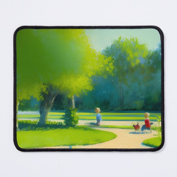Item preview, Abstract Park Scene With Kids And A Dog designed and sold by Hall-O-Gram.