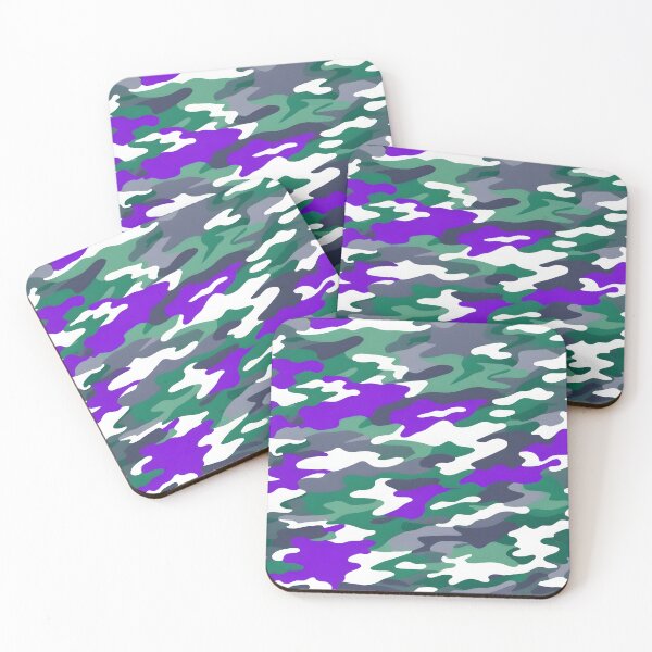 Item preview, Dark Green and Purple Camouflage Print designed and sold by TheCamoShop.