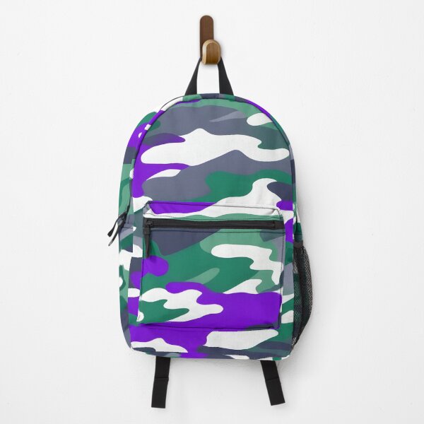 Item preview, Dark Green and Purple Camouflage Print designed and sold by TheCamoShop.