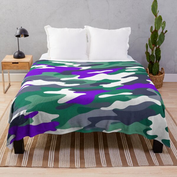 Item preview, Dark Green and Purple Camouflage Print designed and sold by TheCamoShop.