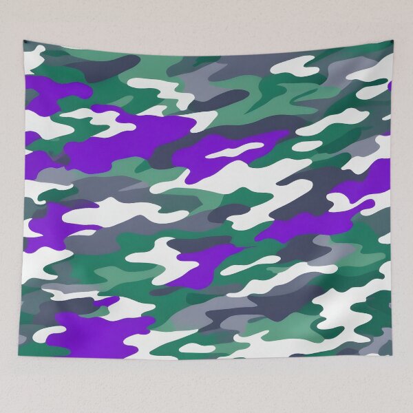 Item preview, Dark Green and Purple Camouflage Print designed and sold by TheCamoShop.