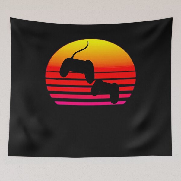 Item preview, Vaporwave Aesthetic Style Retro Sunset Game Controllers designed and sold by PanfurWare-LLC.