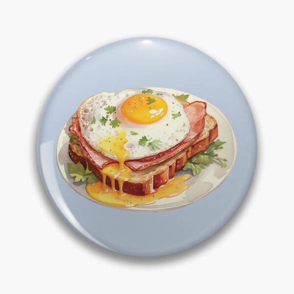 Item preview, Croque Madame Sandwich with Ham, Gruyere Cheese and Sunny Side Up Egg designed and sold by Alicia Chee.