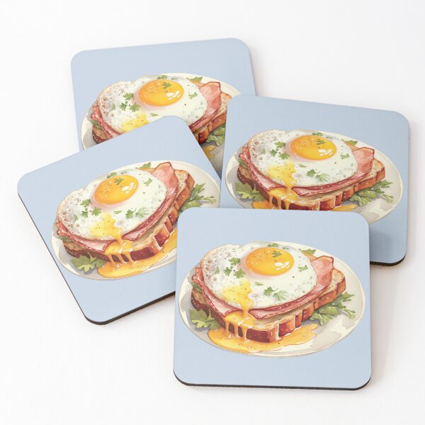 Item preview, Croque Madame Sandwich with Ham, Gruyere Cheese and Sunny Side Up Egg designed and sold by Alicia Chee.