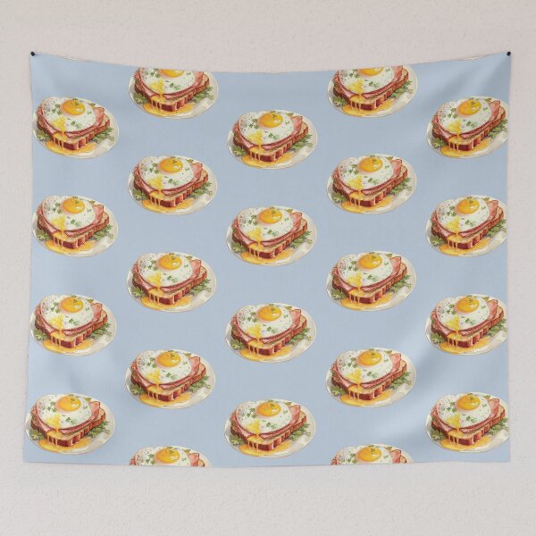 Item preview, Croque Madame Sandwich with Ham, Gruyere Cheese and Sunny Side Up Egg designed and sold by Alicia Chee.
