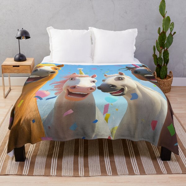 Item preview, Four Horses celebrating with cheesy grins designed and sold by OddCorro.