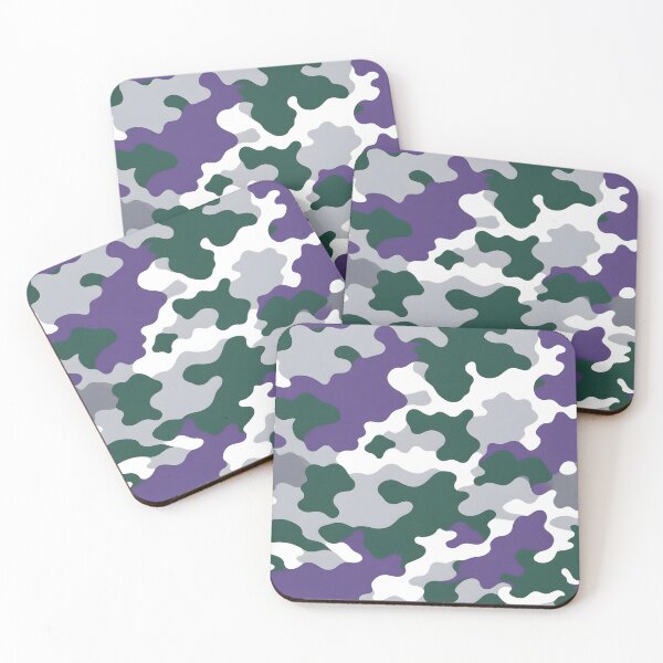 Item preview, Dark Green and Purple Camouflage Print designed and sold by TheCamoShop.