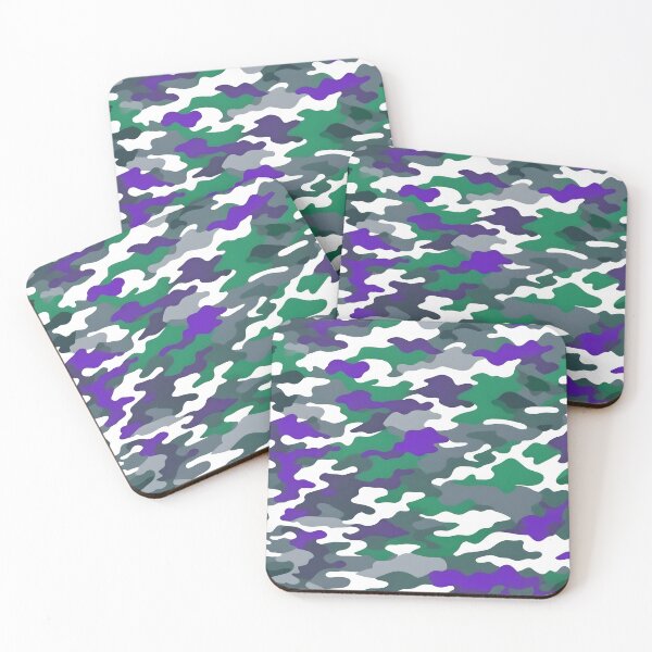 Item preview, Green and Purple Camo Pattern Print designed and sold by TheCamoShop.