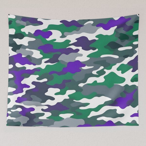 Item preview, Green and Purple Camo Pattern Print designed and sold by TheCamoShop.