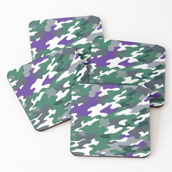 Item preview, Dark Green and Purple Camouflage Pattern Print designed and sold by TheCamoShop.