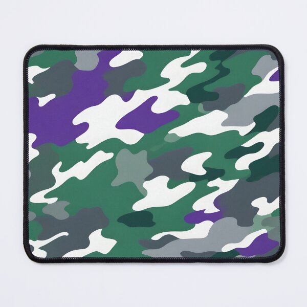 Item preview, Dark Green and Purple Camouflage Pattern Print designed and sold by TheCamoShop.