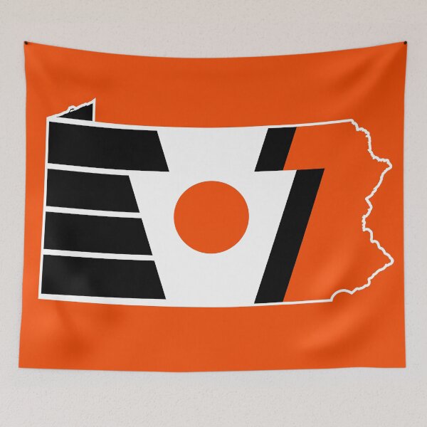 Item preview, Philly Hockey Keystone Flag Map designed and sold by Tara Stark.