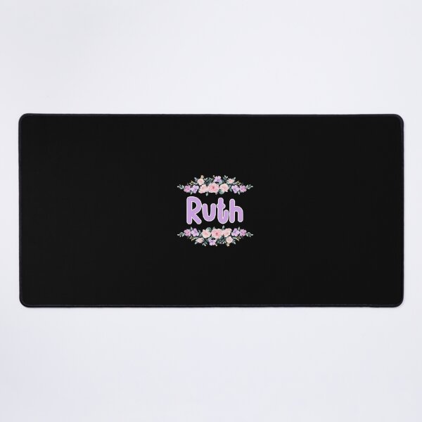 Item preview, Purple Flower Ruth Name Label (Black) designed and sold by NormadWorld.