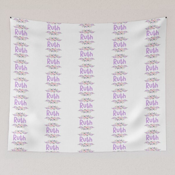 Item preview, Purple Flower Ruth Name Label  designed and sold by NormadWorld.