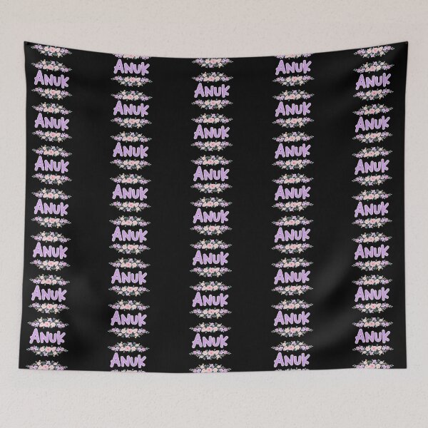 Item preview, Purple Flower Anuk Name Label (Black) designed and sold by NormadWorld.