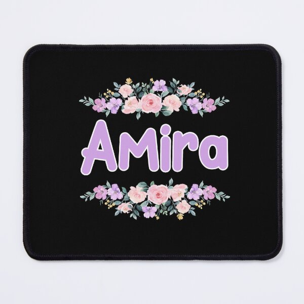 Item preview, Purple Flower Amira Name Label (Black) designed and sold by NormadWorld.