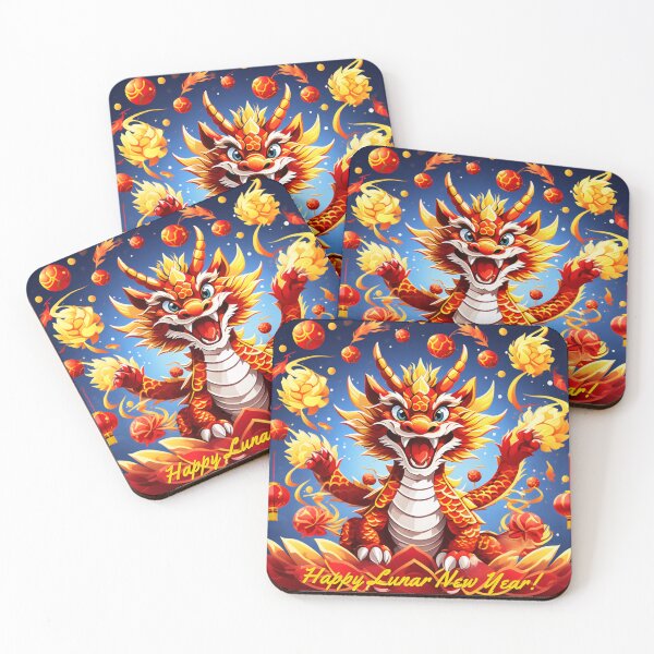 Item preview, Festive dragon celebrates Lunar New Year designed and sold by helenonfire.
