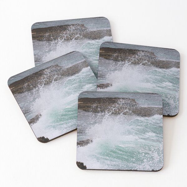 Item preview, Ocean surf on rocky coast - Dynamic photo print for nature lovers Beachport, Australia designed and sold by TRex-Landscapes.