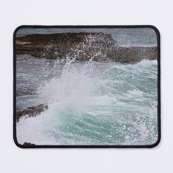 Item preview, Ocean surf on rocky coast - Dynamic photo print for nature lovers Beachport, Australia designed and sold by TRex-Landscapes.