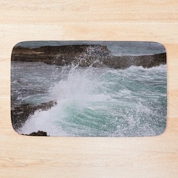 Item preview, Ocean surf on rocky coast - Dynamic photo print for nature lovers Beachport, Australia designed and sold by TRex-Landscapes.