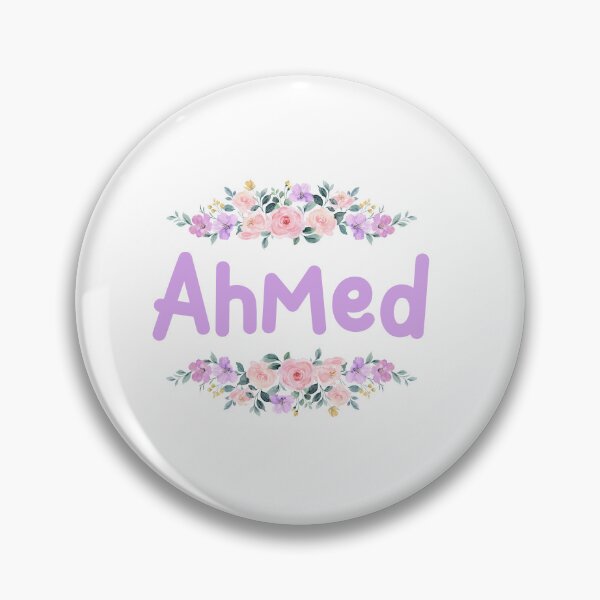 Item preview, Purple Flower Ahmed Name Label  designed and sold by NormadWorld.