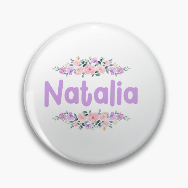 Item preview, Purple Flower Natalia Name Label designed and sold by NormadWorld.