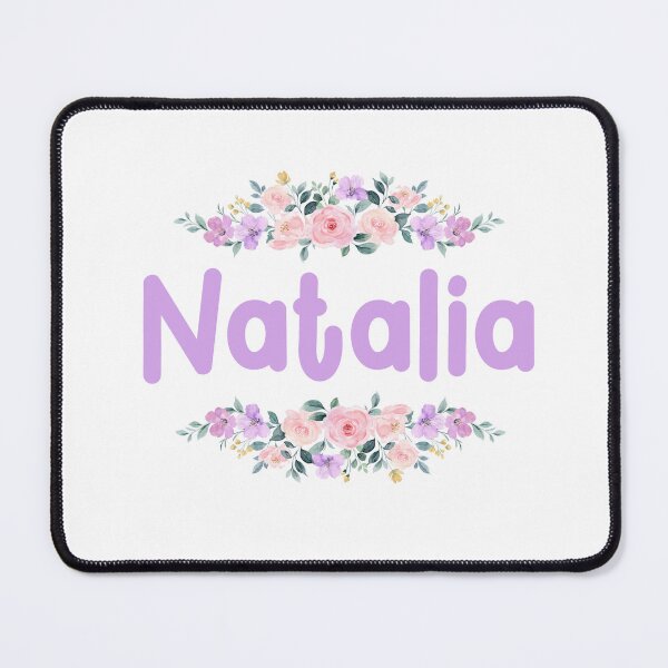 Item preview, Purple Flower Natalia Name Label designed and sold by NormadWorld.