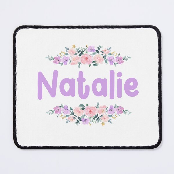 Item preview, Purple Flower Natalie Name Label designed and sold by NormadWorld.